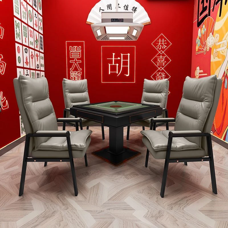 棋牌室专用打麻将椅子茶楼久坐不累家用麻将馆两用会议室靠背凳子