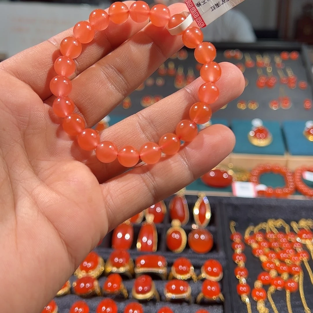 南红玛瑙未镶嵌手链