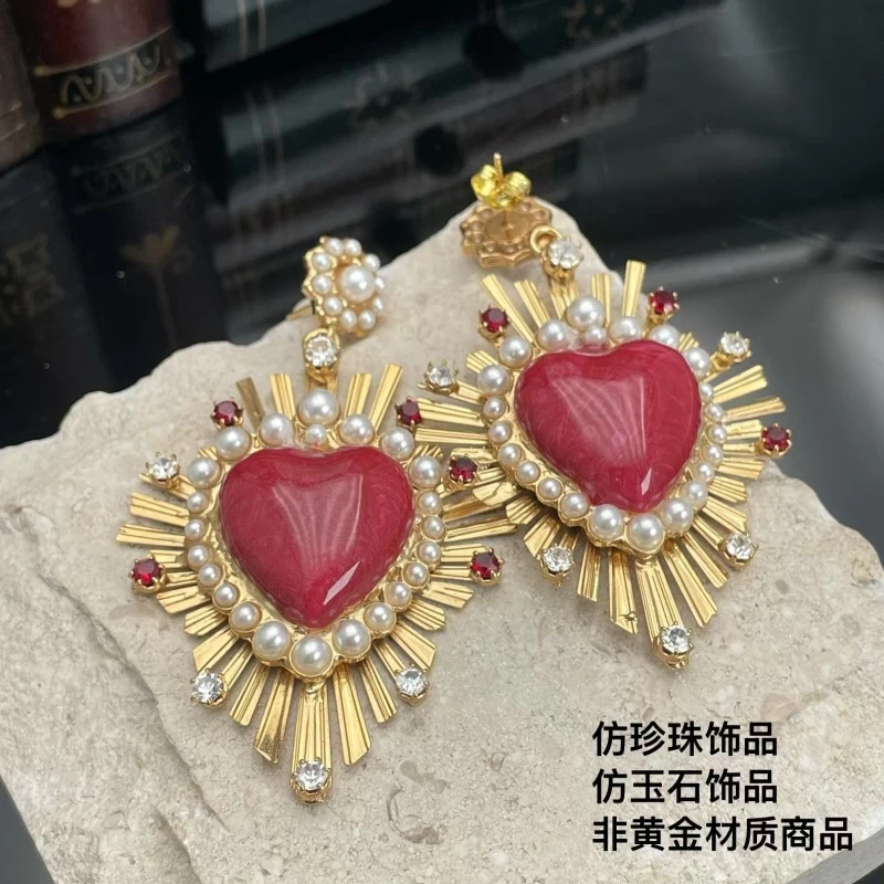 铜合金 树脂 仿珍珠 CG耳钉 9053