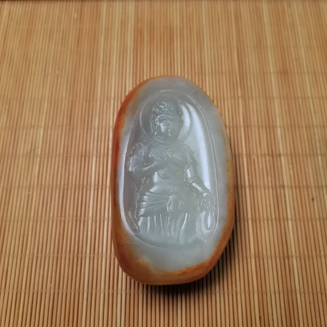 新疆和田玉净瓶观音菩萨245克