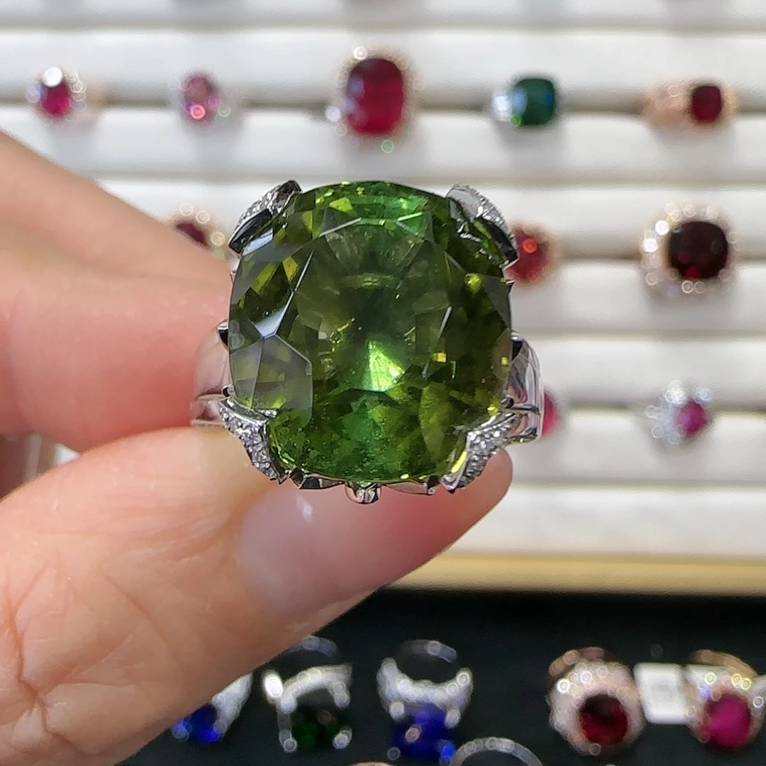 碧玺戒指18K金镶嵌13.03ct