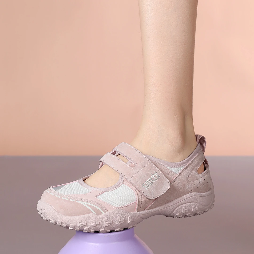 25年新款轻盈漫步魔术贴轻便透气运动玛丽珍鞋百搭休闲鞋健步鞋