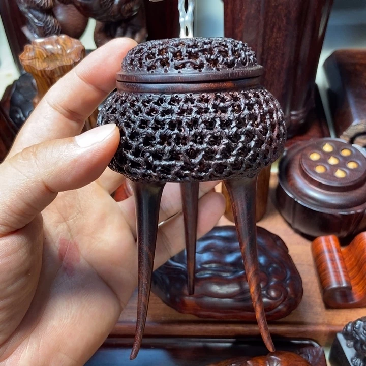檀香紫檀（小叶紫檀）鬼工香炉