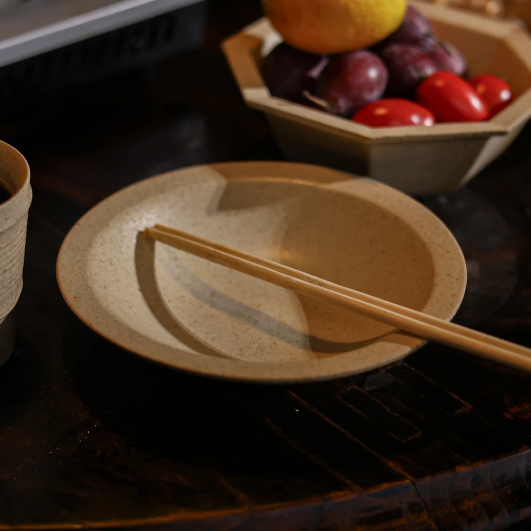 【九姐爱喝茶】月白釉-暮色浅盘(福利款)茶道配件（灰念0654）