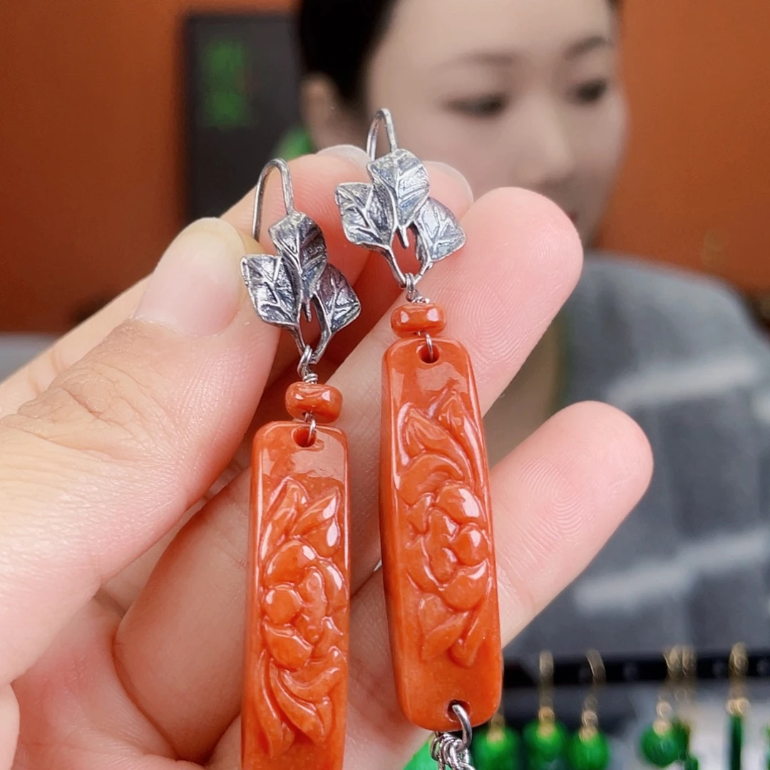 翡翠未镶嵌耳饰饰品