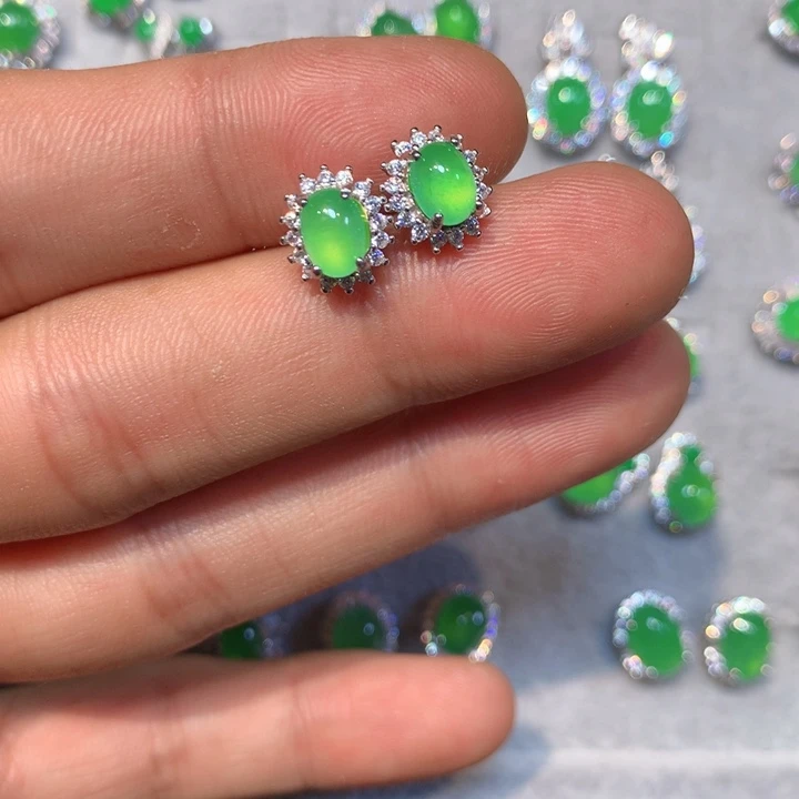 翡翠未镶嵌戒指翡翠耳钉