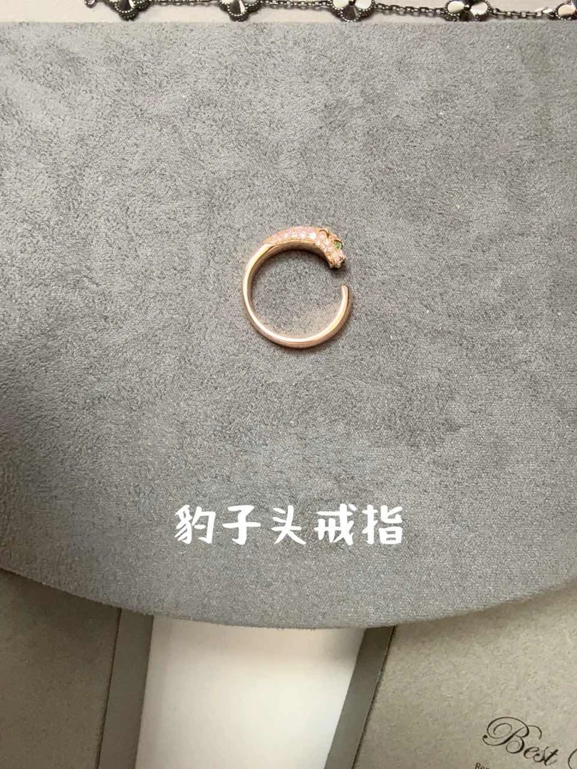 合金戒指 V金高版本戒指 豹子开口戒指 147