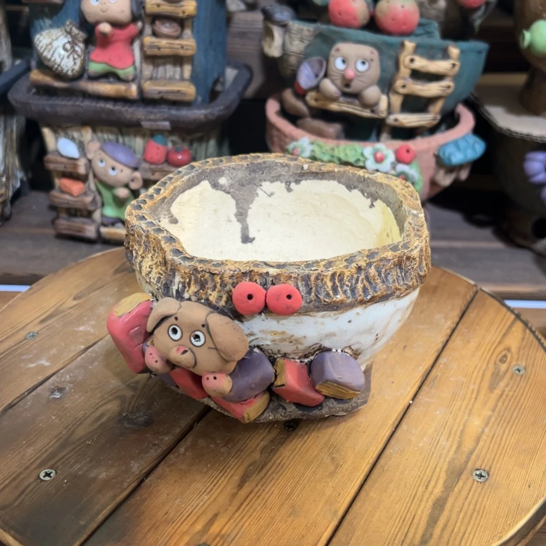 红陶嘻哈多肉花盆