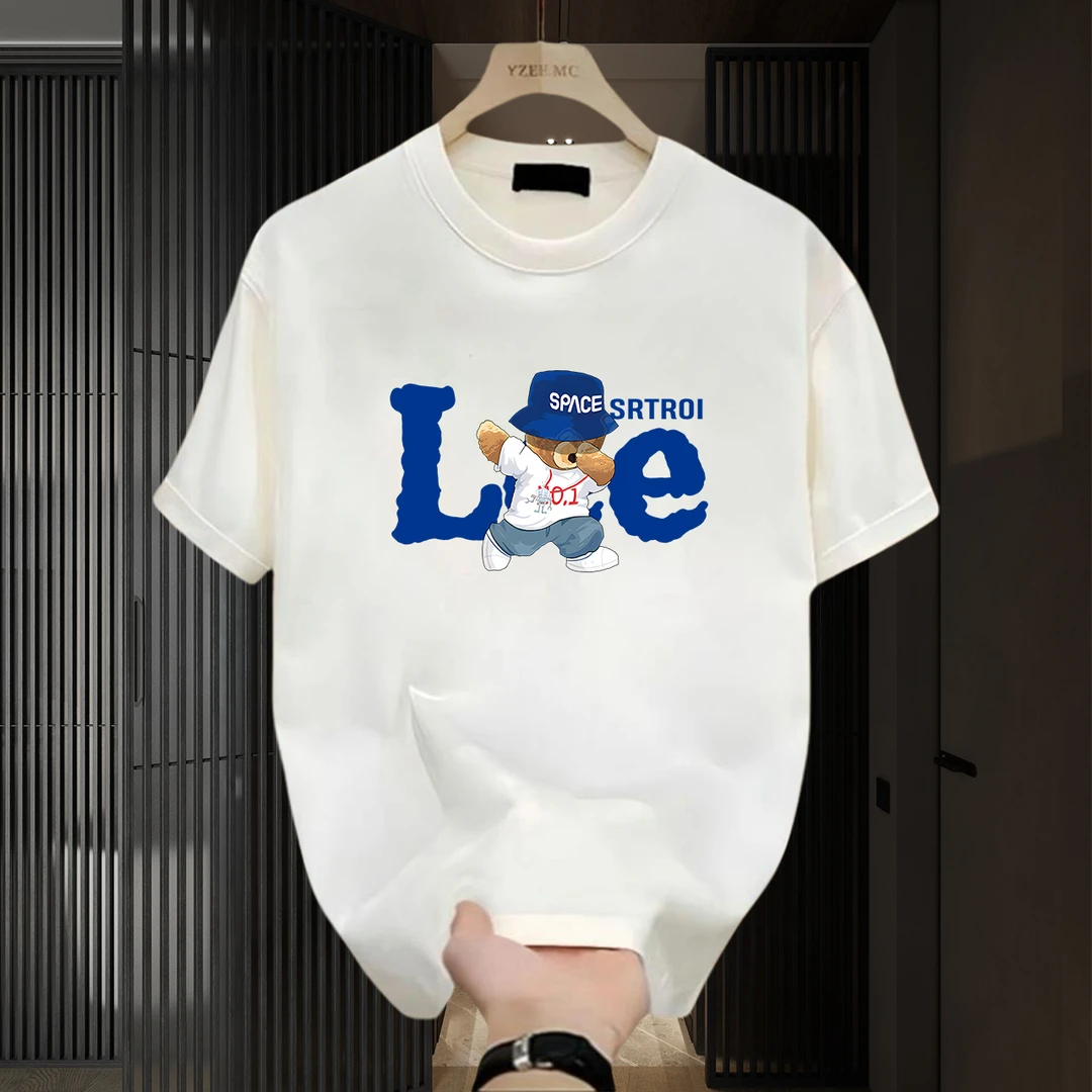 美式痞帅重磅纯棉短袖T恤青年男女款夏季ins潮牌街头修身百搭上衣