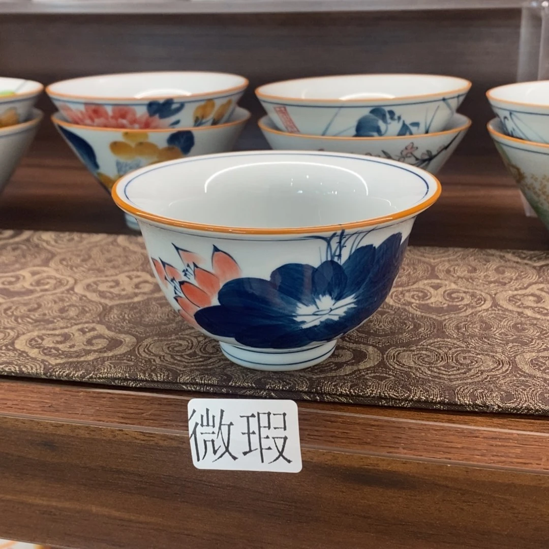 釉下彩老陶泥手工绘制