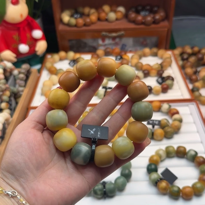 菩提根/象牙果手串卡20桶珠干磨瑕疵