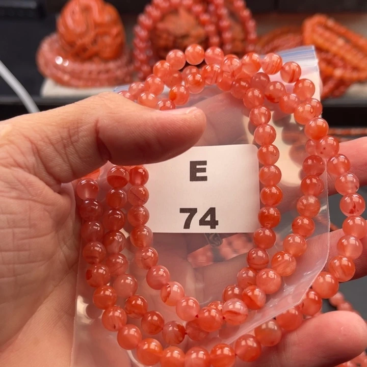 南红玛瑙未镶嵌多样性发货默认微瑕称重7mm