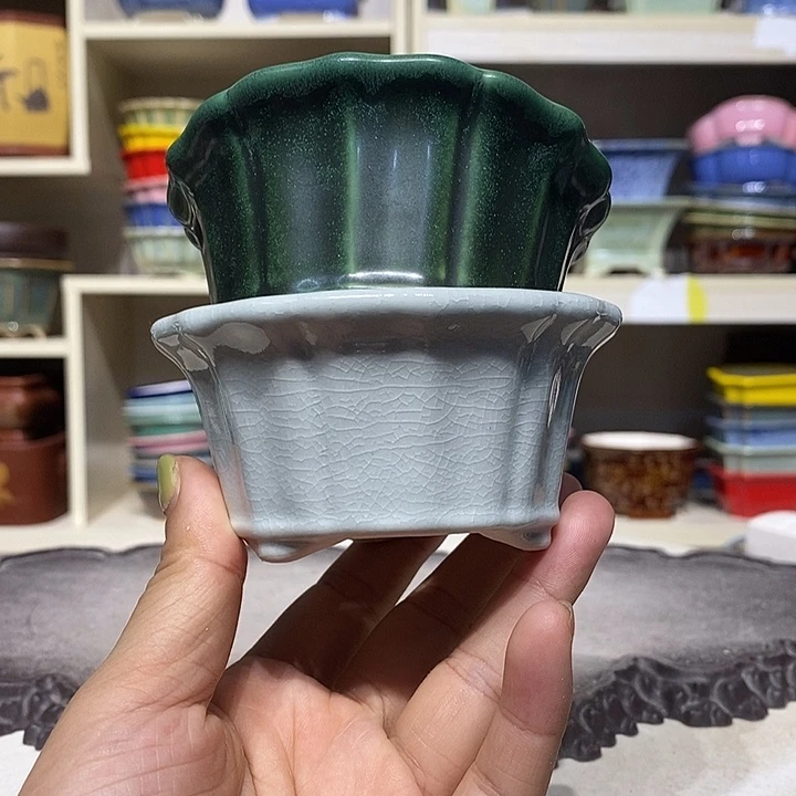 紫砂花盆瑕疵4.5-9。。