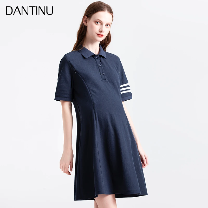 孕妇哺乳连衣裙2025夏季新款时尚休闲显瘦衬衫领小个子A字裙夏款