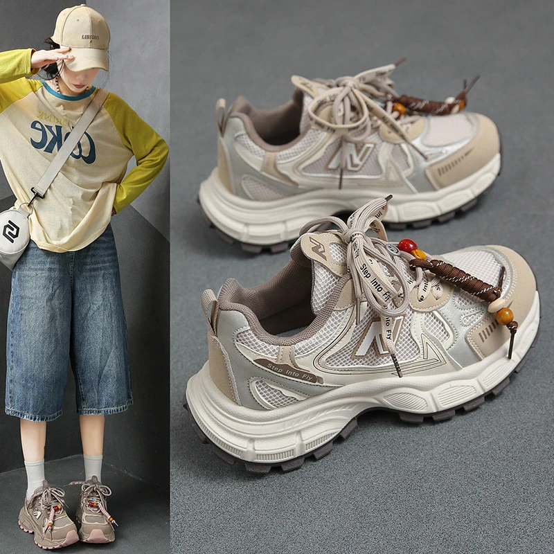 KX209女鞋2025新款秋季厚底休闲运动鞋显高时尚百搭爆款老爹鞋女