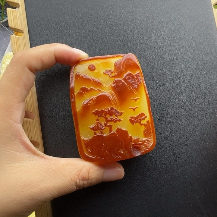 琥珀颈饰未镶嵌天然琥珀蜜蜡