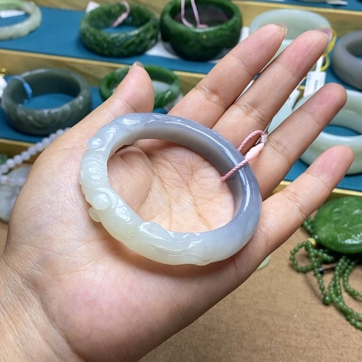 和田玉手镯5455圈口55未镶嵌