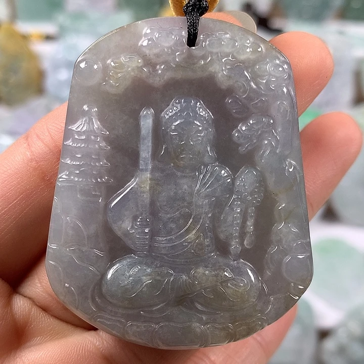项圈未镶嵌翡翠不动明王卡厚装8+