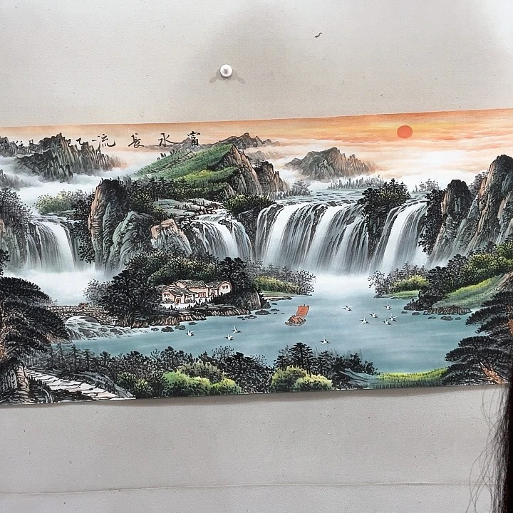 国画国画作品山水任海鲜画