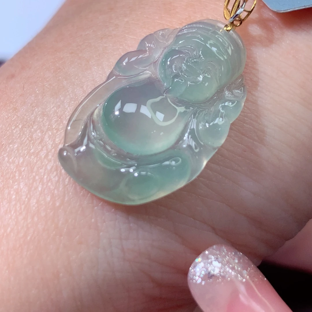 定制翡翠18K金镶嵌翡翠