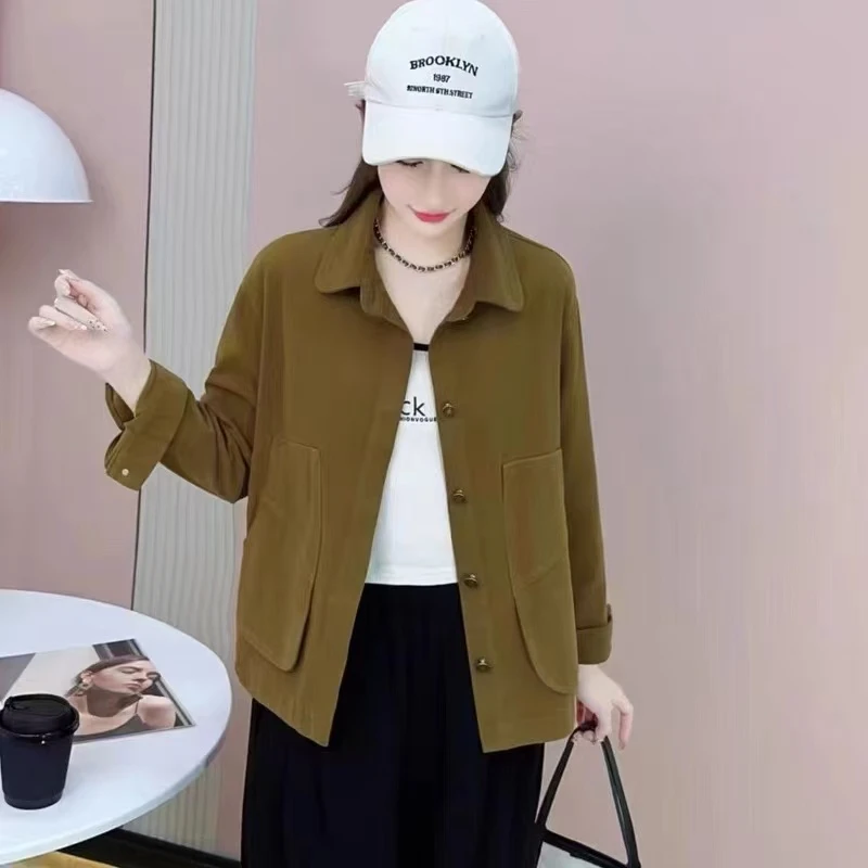 春秋新款牛仔棉开衫衬衣外套女901# 全里衬 衣长59