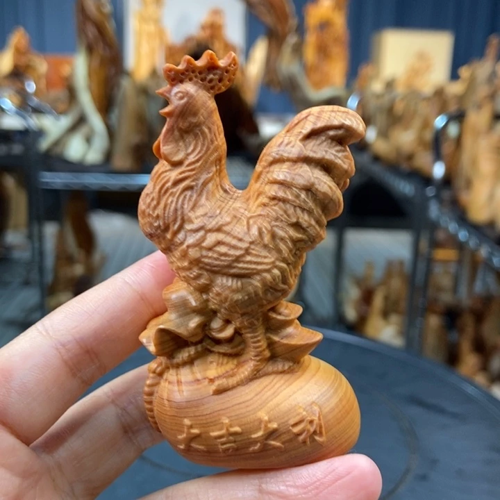 柏木（崖柏）手把件公鸡