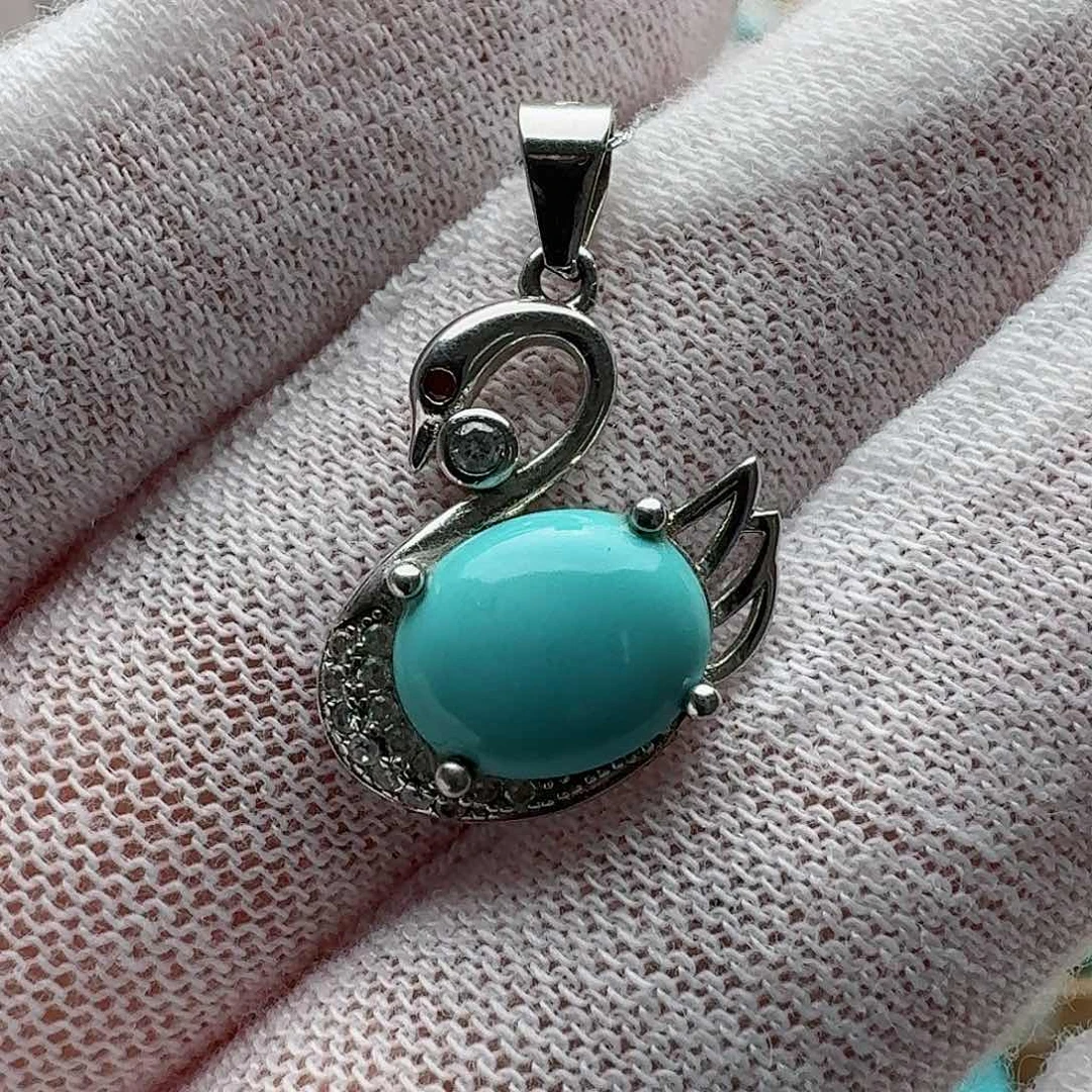 绿松石配饰银S925镶嵌