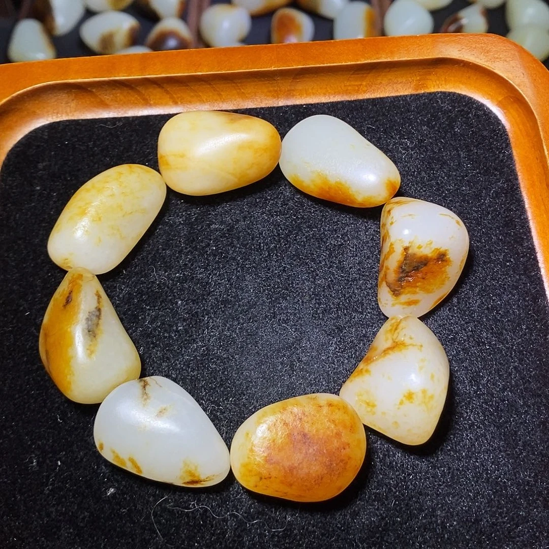 和田玉未镶嵌手链