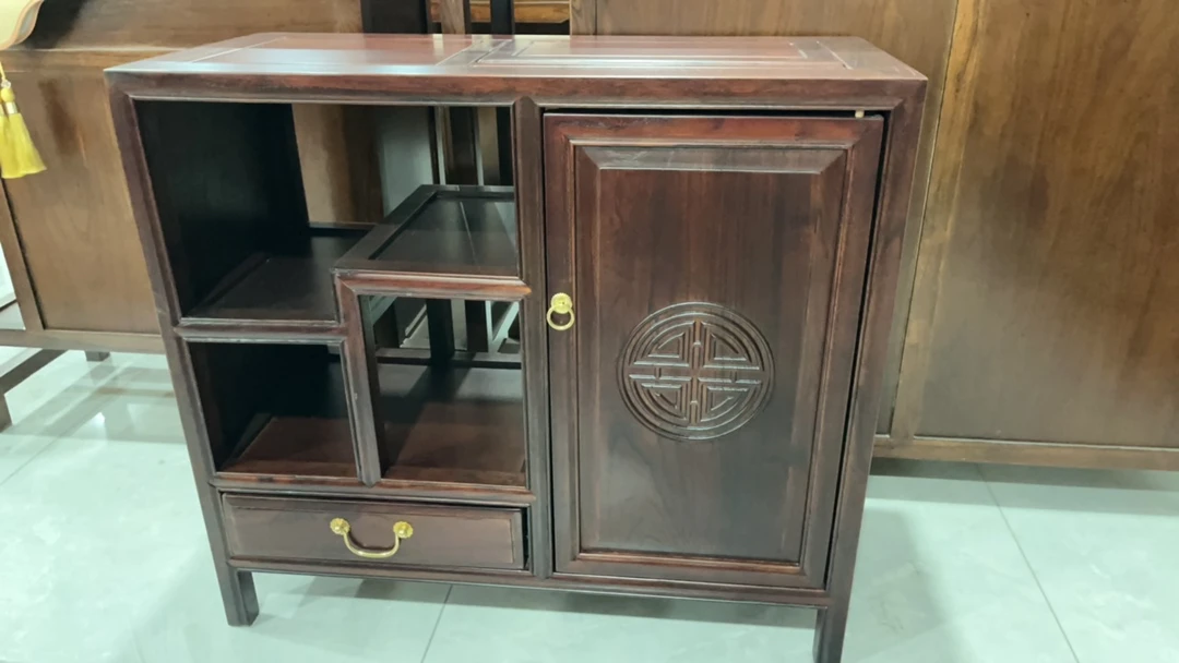 榆木茶水柜茶叶柜储物柜餐边柜