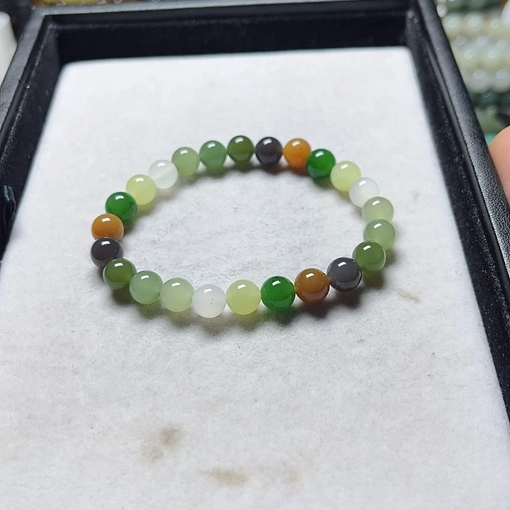 和田玉手串未镶嵌秋**美