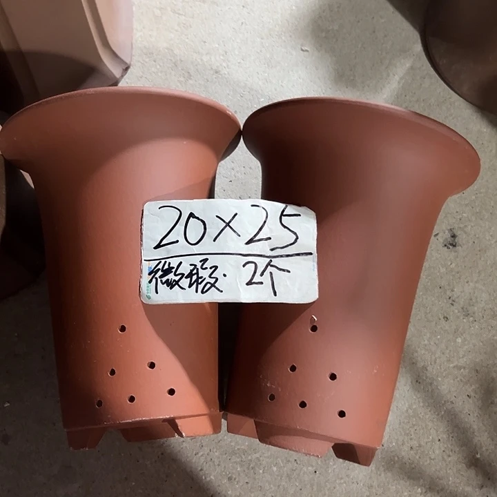 紫砂花盆宜兴紫砂花盆2只