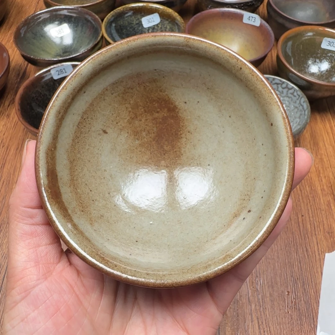 柴烧建盏茶盏茶杯591