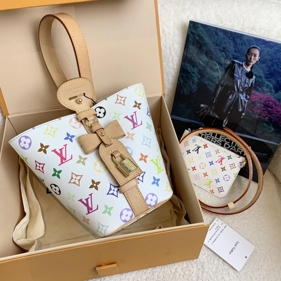 95新 LouisVuitton/路易威登 壹臻/白三彩all in bb 11091223