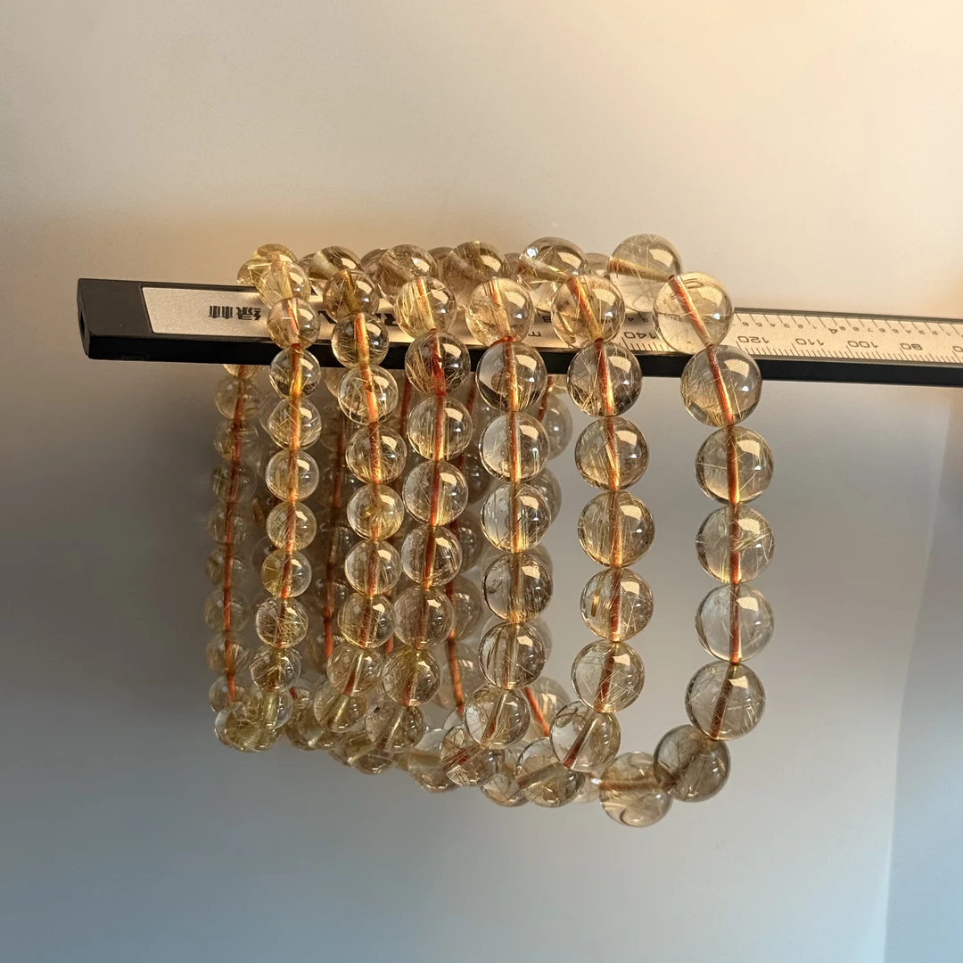 天然高货收藏级维纳斯金发晶手串多样性发其一