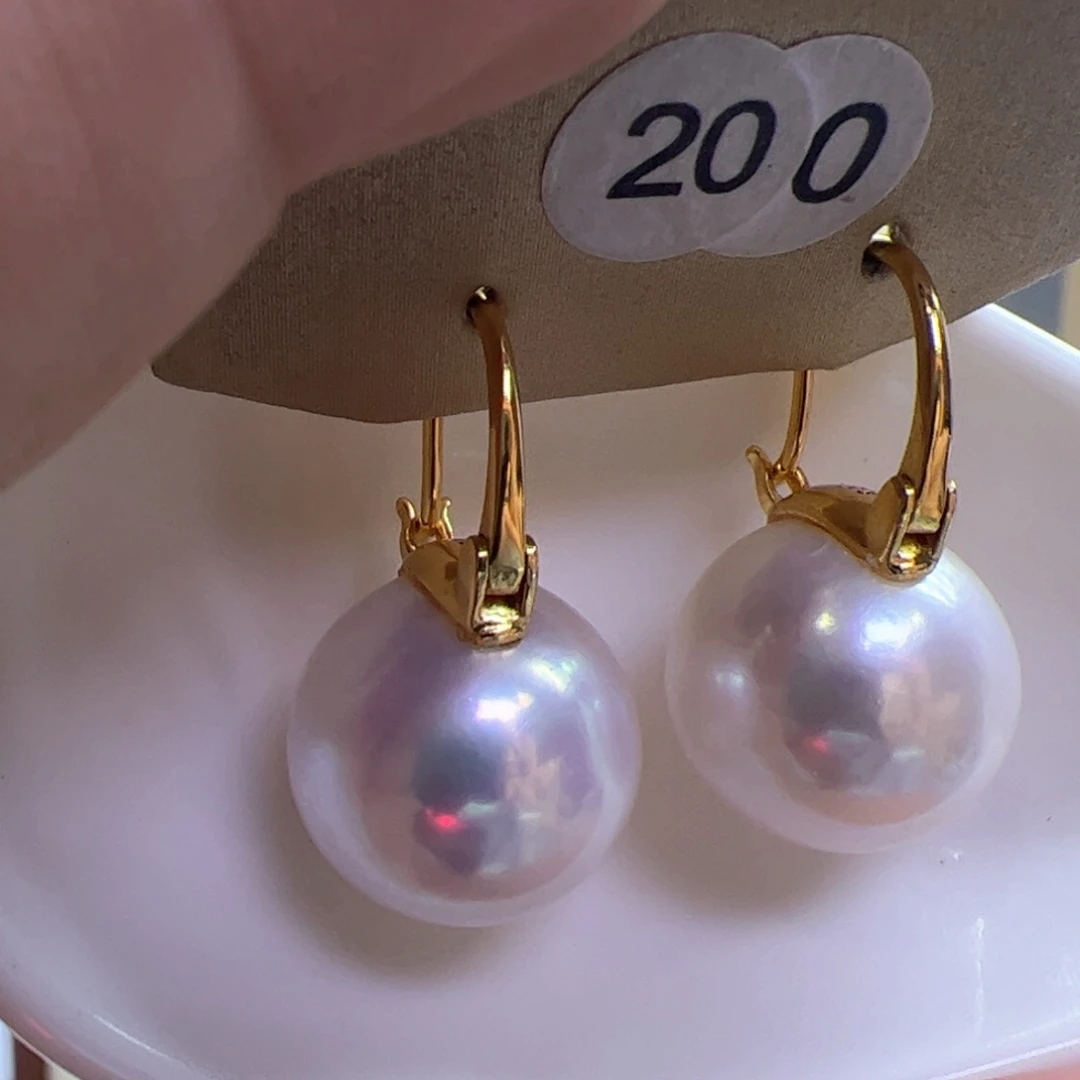 淡水珍珠耳饰银S925镶嵌