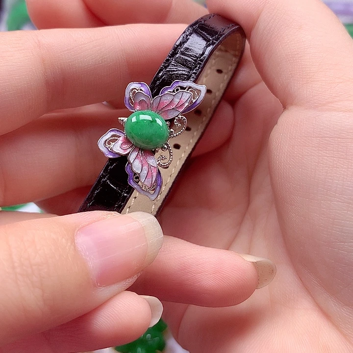 翡翠银S925镶嵌颈饰翡翠