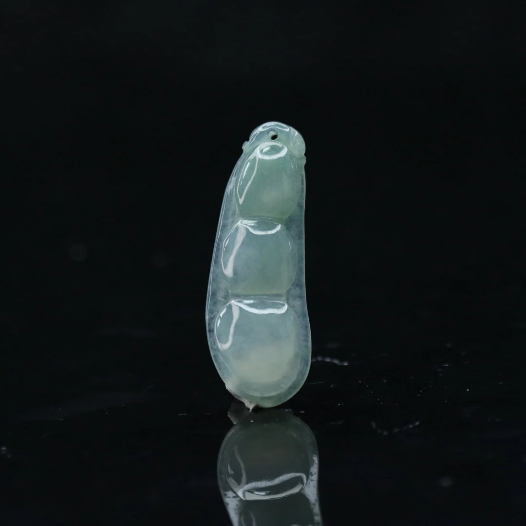 FC26天然缅甸翡翠A货冰晴豆子/300529/保利厦门拍卖