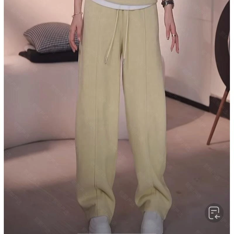 XX.YX（修腿神器）加绒显瘦显腿直松弛休闲松紧腰直筒弯刀裤79051