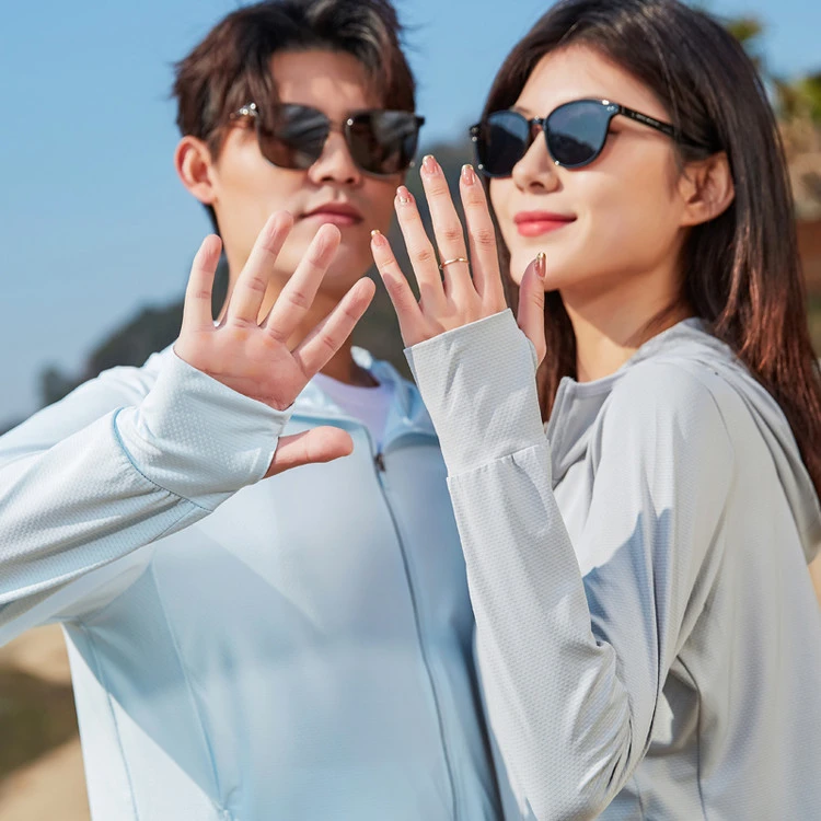 新款爆款防晒服拉链款男女款高中生polo透气防紫外线骑行钓鱼长袖