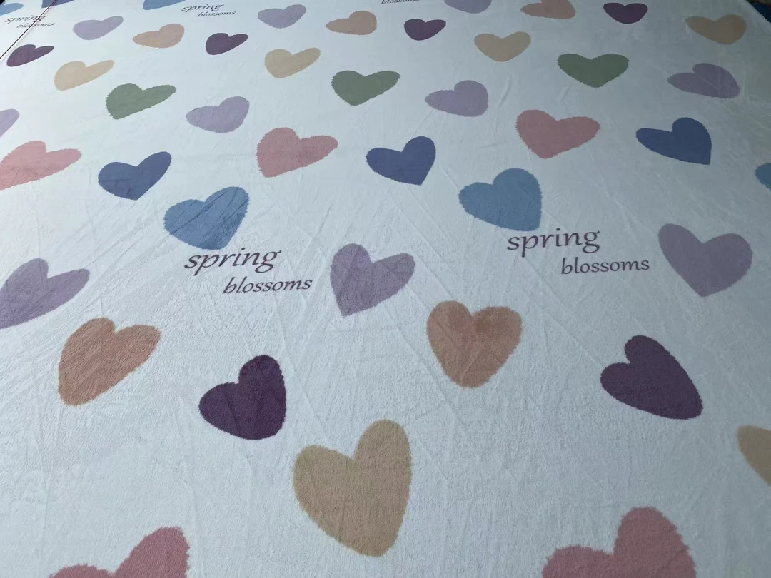 牛奶绒印花床单被罩布料