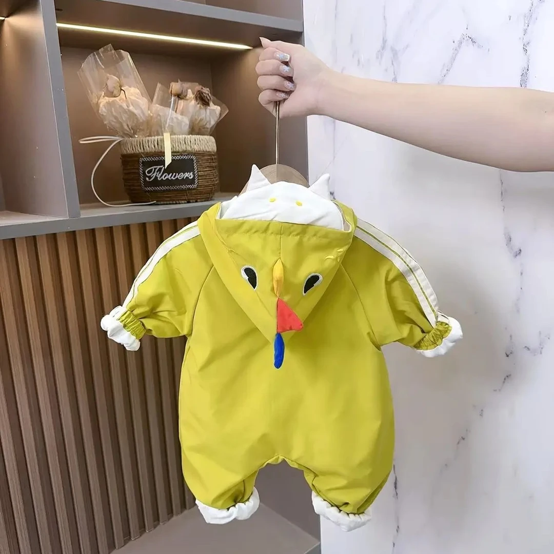 【双层】双层调皮可爱立体衣服恐龙连体哈衣婴幼儿婴儿爬服