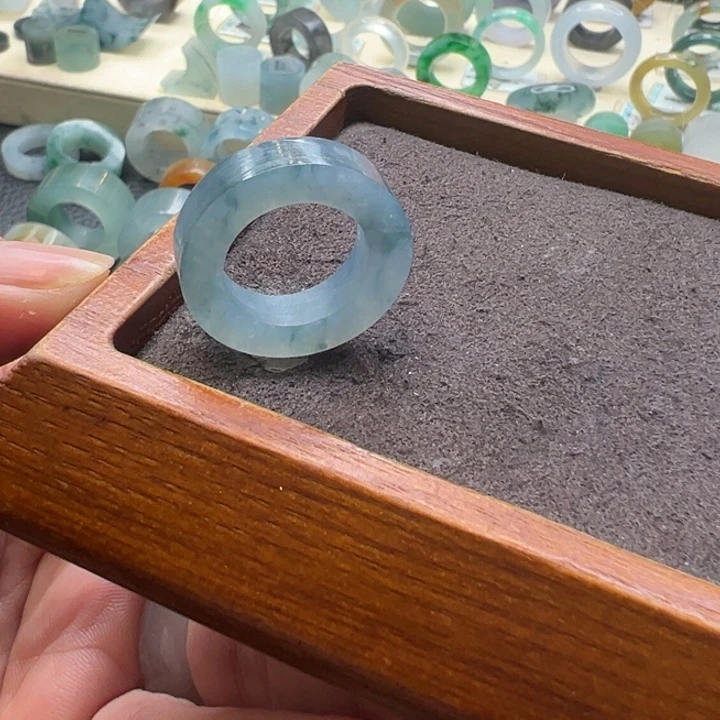 定制翡翠未镶嵌翡翠戒指10-12