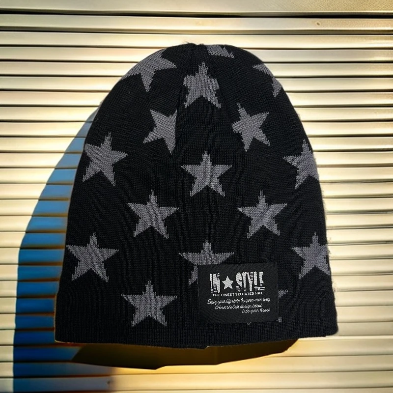 男女同款冬季保暖针织帽加厚加绒棉防寒毛线帽护耳围脖