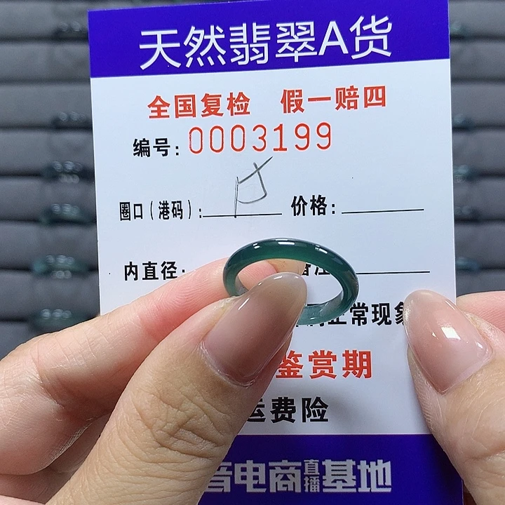 翡翠未镶嵌戒圈3199