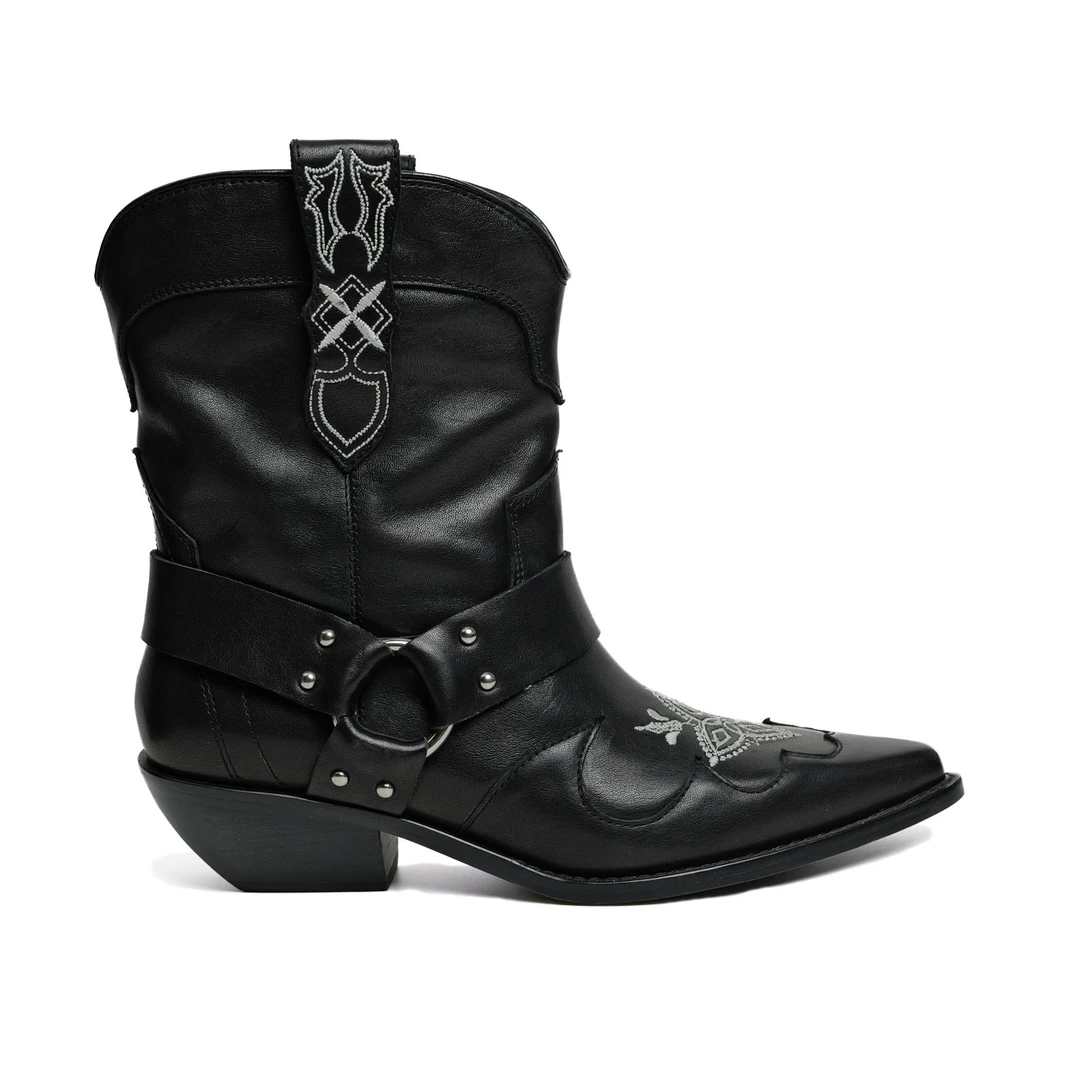 ANOTHER PROJECT 刺绣图腾西部牛仔靴