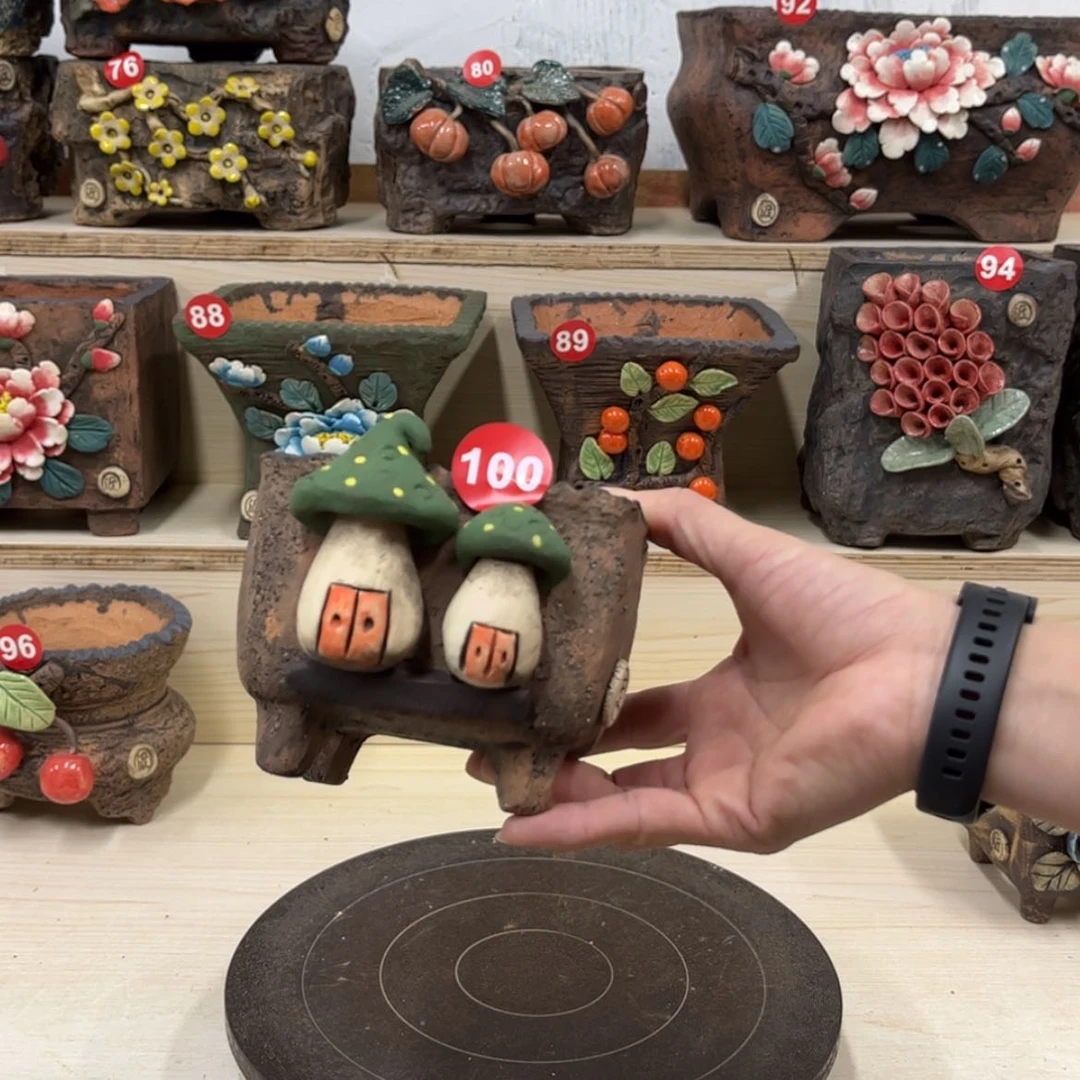 【闪购商品】紫砂花盆100号内口9外高9