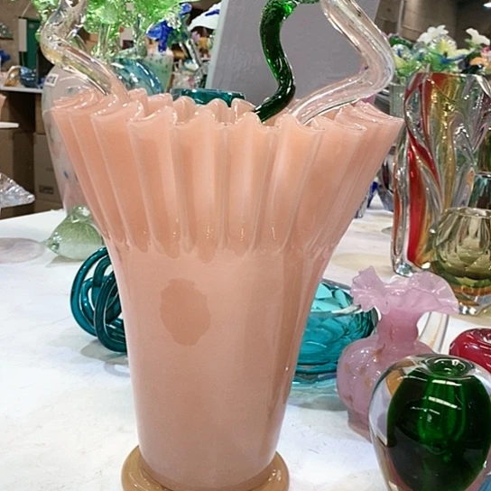 琉璃花瓶高28厘米口径18厘米