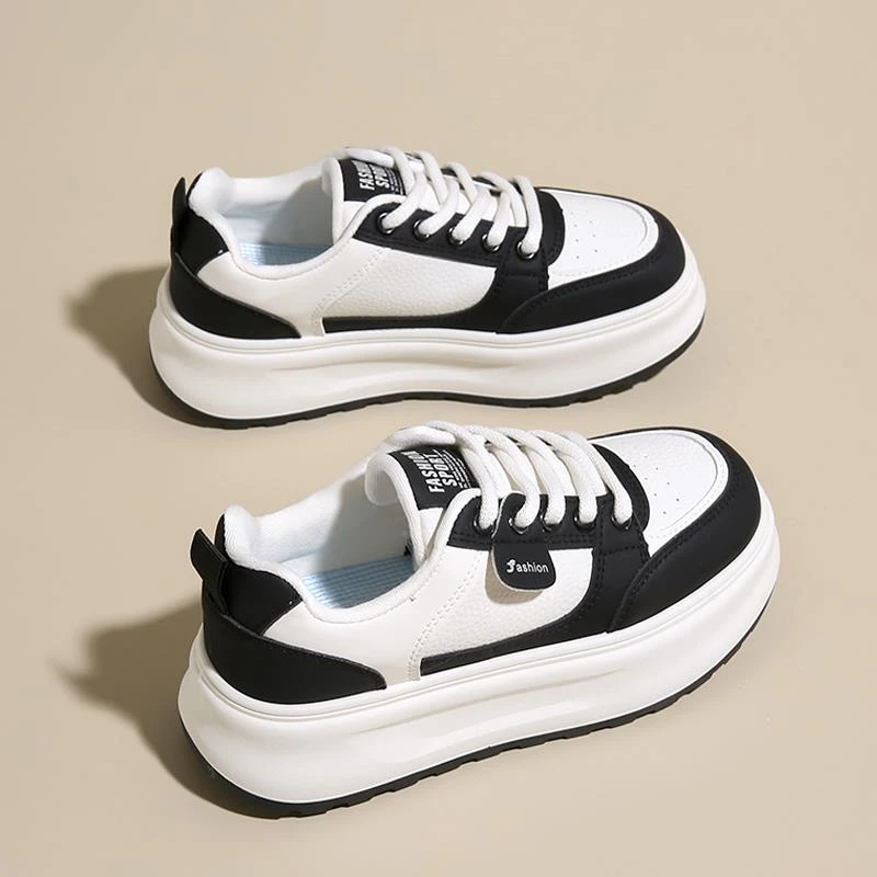 李宁天波厚底鞋子女2025新款春春轻便运动鞋学生真皮松糕适配