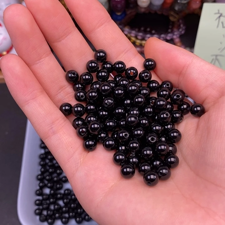 玛瑙/玉髓未镶嵌卡6黑玛瑙50个