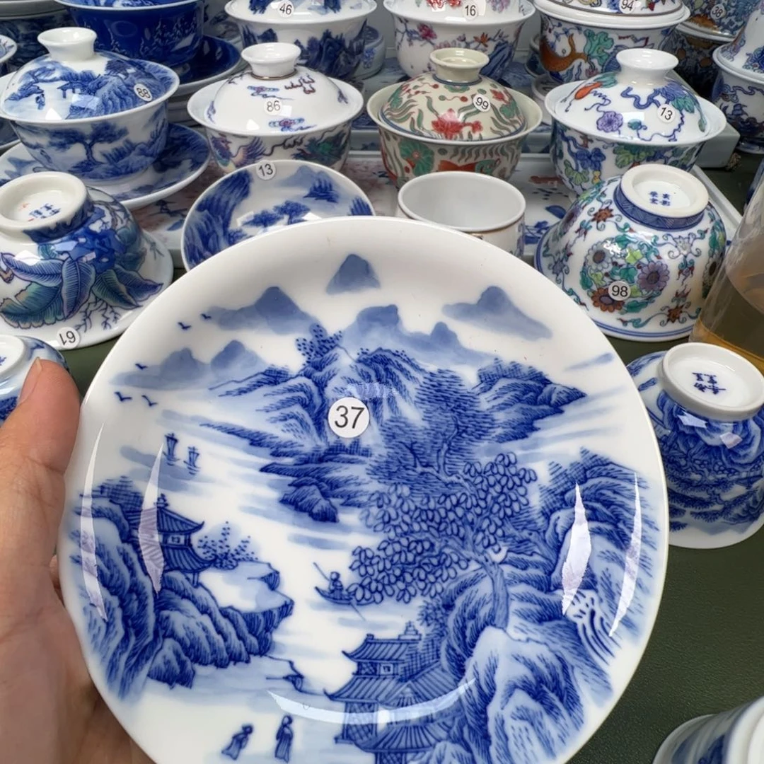 陶瓷景德镇纯手工纯手绘茶具木木37